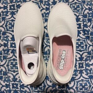 Skechers White Slip-Ins Shoes